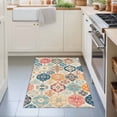 thumbnail image 3 of Entryway Rug 2'x3', Boho Morocco Kitchen Runner Rugs Non-Slip Carpet Mats, Retro Farmhouse Ethnic Neutral Aesthetic Bedside Rugs Runners Washable Floor Carpet for Bathroom Laundry Room, 3 of 8