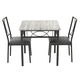 thumbnail image 1 of Garvee Conjunto de Comedor de 3 Piezas para 2 Personas, Mesa de Cocina con Estructura Metálica y 2 Sillas Tapizadas, Diseño que ahorra espacio, para Espacios Pequeños, Apartamento, Gris, 1 of 7