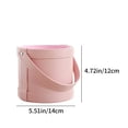 thumbnail image 3 of Handheld Leather Bucket Flower Box Round Handheld Gift Box Korean Style Flower Arrangement Bucket, 3 of 6
