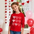 thumbnail image 7 of ITSAME Girls Long Sleeve Shirts, Crewneck Valentine's Day Print Fashion Pullover Top Red 11-12T, 7 of 7