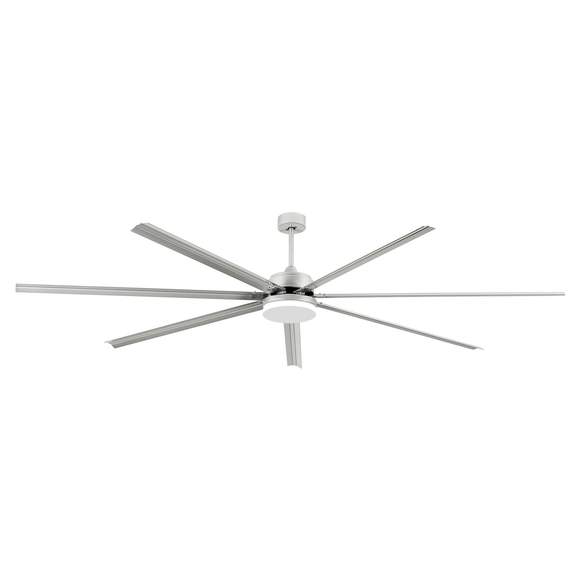 Dextrus 96 Inch Ceiling Fan with Lights and Remote Control, Large Ceiling Fan with 6-Speed,7 Aluminum Blades - Nickel