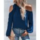 thumbnail image 2 of Blusa con hombros descubiertos, blusa de mujer con hombros descubiertos Blusa con hombros descubiertos de color puro optimizada para la excelencia, 2 of 7