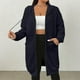 thumbnail image 1 of HongQid Women's Zip Up Hoodies Long Sleeve Long Tunic Sweatshirts Oversized Casual Waffle Fall Jacket Coat with Pocket, 1 of 5