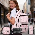 thumbnail image 2 of Yspwyqan Cat Paw Print Backpack Set With Lunch Box Pencil Case Girls, 4Pcs 17 Inch Fits 15.6 Laptop Bookbag Large Capacity Adjustable Straps Multi-Pocket Bags for School, 2 of 7