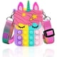 thumbnail image 1 of Bolso Pop Pequeño, Monedero Pop Unicornio para Niña y Mujer Bolsa Pop con Juguete Pop Unicornio, Bolso Bandolera Mochila Juguete para TDAH Ansiedad Mochila Escolar Bolsa de Silicona Pop para Niñas JM, 1 of 5