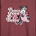 thumbnail image 3 of Disney - Peace Love And Bows - Women's Lightweight French Terry Long Sleeve Shirt, 3 of 5