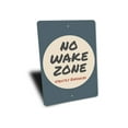 thumbnail image 3 of No Wake Zone Novelty Sign, Metal Wall Decor - 10x14 inches, 3 of 4