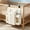 Beige#14226, variant on Uklsqma Nursery Diaper Hanging Organizer Bag with Pockets for Baby Crib, Washable Waterproof Oxford Fabric, 58 x 50 x 14 cm, Beige/Pink/Grey, 1 Pack
