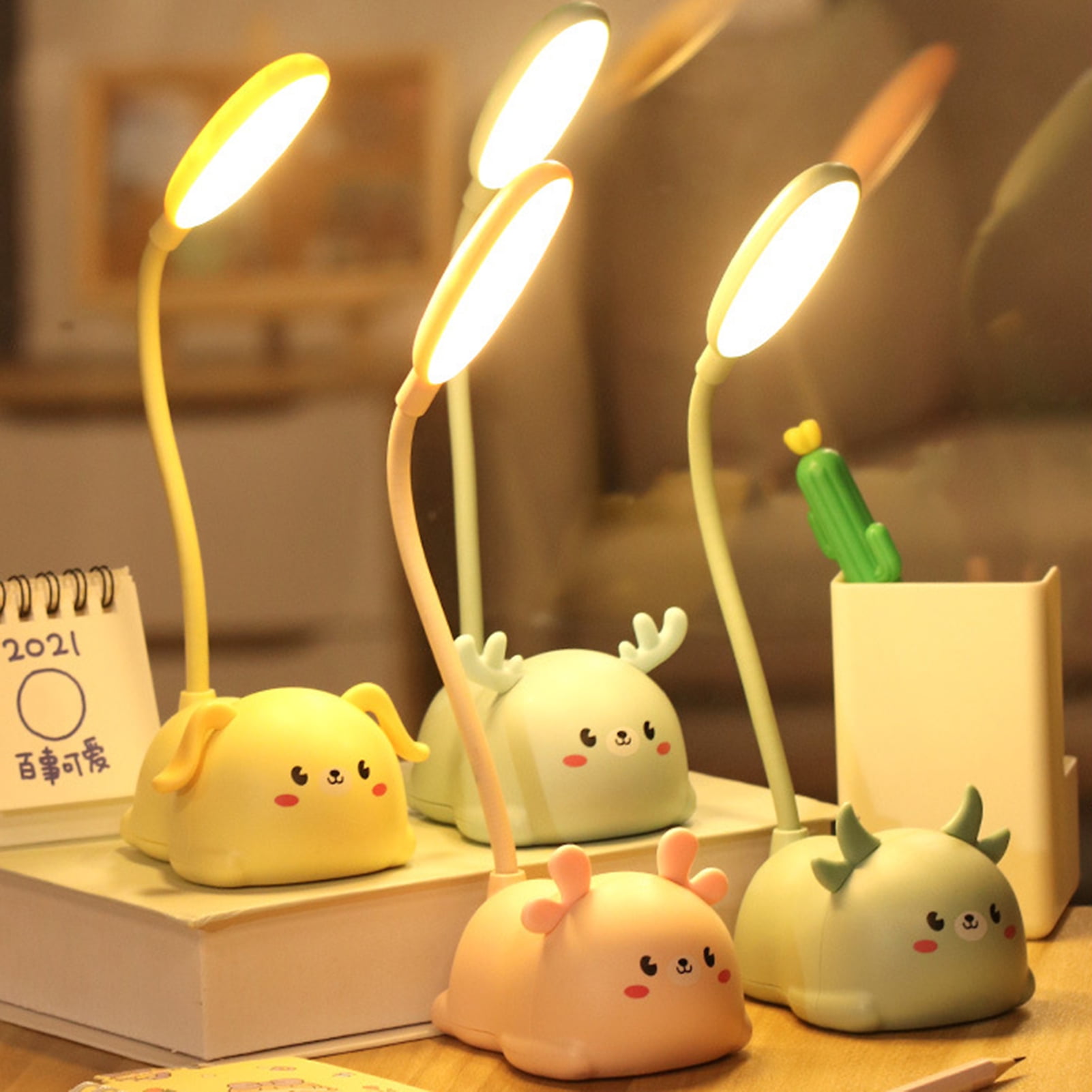 6PCS LED Night Light USB Drive Shape Mini Table Lamp for Dorm Office Home 