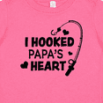 thumbnail image 4 of Inktastic I Hooked Papa's Heart with Fishing Rod Boys or Girls Baby T-Shirt, 4 of 5