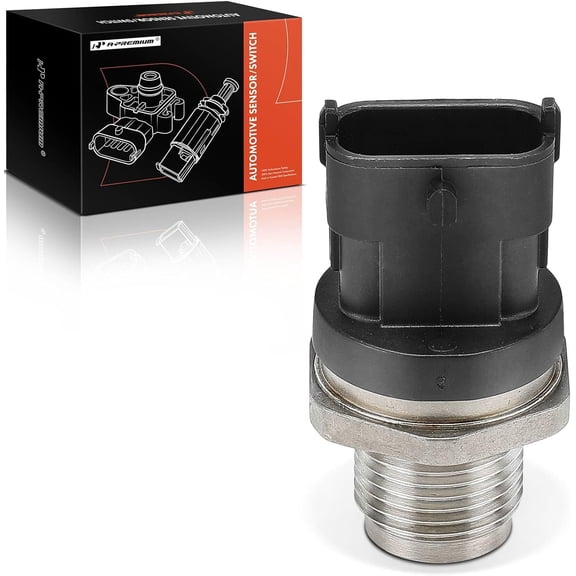 A-Premium Fuel Rail Pressure Sensor [3 Blades] Compatible with Dodge Ram 2500, Ram 3500, 2003 2004 2005 2006 2007, 5.9L
