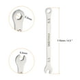 thumbnail image 2 of Llave combinada delgada Uxcell 3pcs métrica 5.5mm de 6 puntos con desplazamiento de 15 grados, acero inoxidable de extremo abierto, 2 of 7