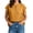 Yellow, variant on Summer Women's Short Sleeve Tops Cotton Linen Blouse Loose Casual Pullover Top Button Down Shirts