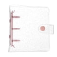 thumbnail image 1 of Cubierta de mini carpeta Uxcell, protector de carpeta transparente de 4.3 pulgadas, carpeta de anillas recargable con botón a presión para álbum de fotos, diario, libro de cuentas, rosa, 1 of 7