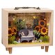 thumbnail image 2 of de Muebles de Caja de Miniatura de Bricolaje Modelo de Bricolaje Jardín de Niñas Juguetes Artesanales de Jardín de girasoles CUTICAT casa de muñecas en miniatura, 2 of 7