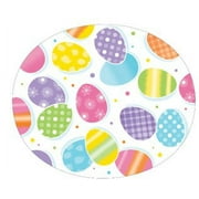 Way To Celebrate Easter Oval Paper Plates, Easter Eggs, 8 Count