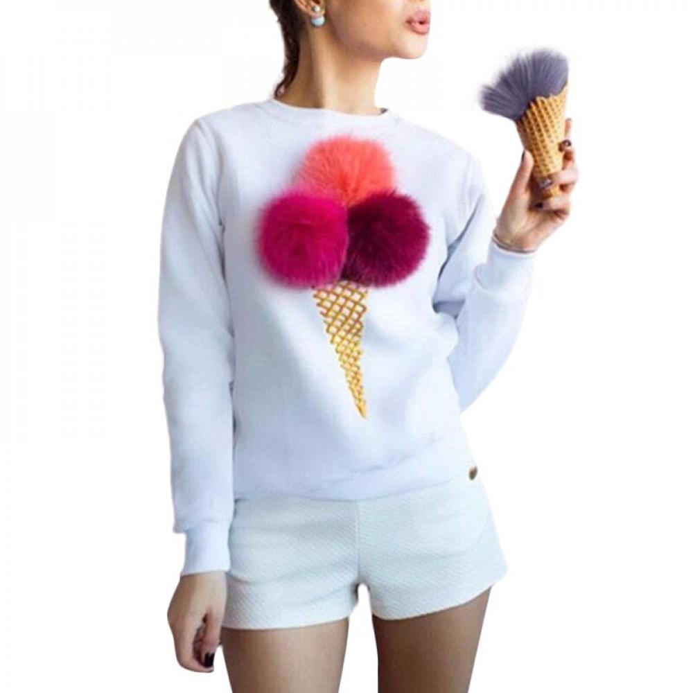 Sweaters Women Cute Hair Ball 