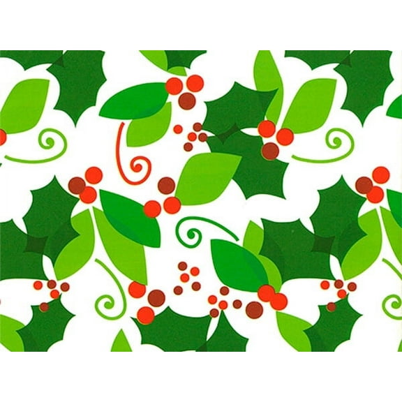 Pack of 1, When Berry Met Holly 30" x 833' Full Ream Roll Gift Wrap for Holiday, Party, Kids' Birthday, Wedding & Special Occasion Packaging