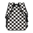 thumbnail image 4 of Fotbe Black and White Checkerboard Mochila Casual con Estampado para Escuela, Viajes y Actividades al Aire Libre - Duradera, Ligera y Cómoda, 4 of 5