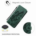 thumbnail image 3 of Dteck Galaxy S21 Plus Wallet Case, [Butterfly & Flower Embossed] PU Leather Wallet Case Flip Protective Phone Cover with Card Slots and Kickstand for Samsung Galaxy S21 Plus, Green, 3 of 4