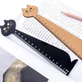 thumbnail image 2 of Cat Ruler Kawaii Accessories Cute Ruler Novelty Stationery Patchwork Ruler Cartoon Cute Set of Drafting Rules School Supplies Yellow, 2 of 5