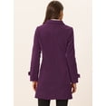 thumbnail image 4 of INSPIRE CHIC Chaqueta De Invierno Con Cuello Peter Pan Para Mujer Púrpura M, 4 of 6