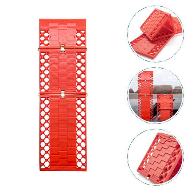 WEUVEB 1Par Tablas De Tracción Para Off Road Rojo Con Plegable Para Uso En Y Arena
