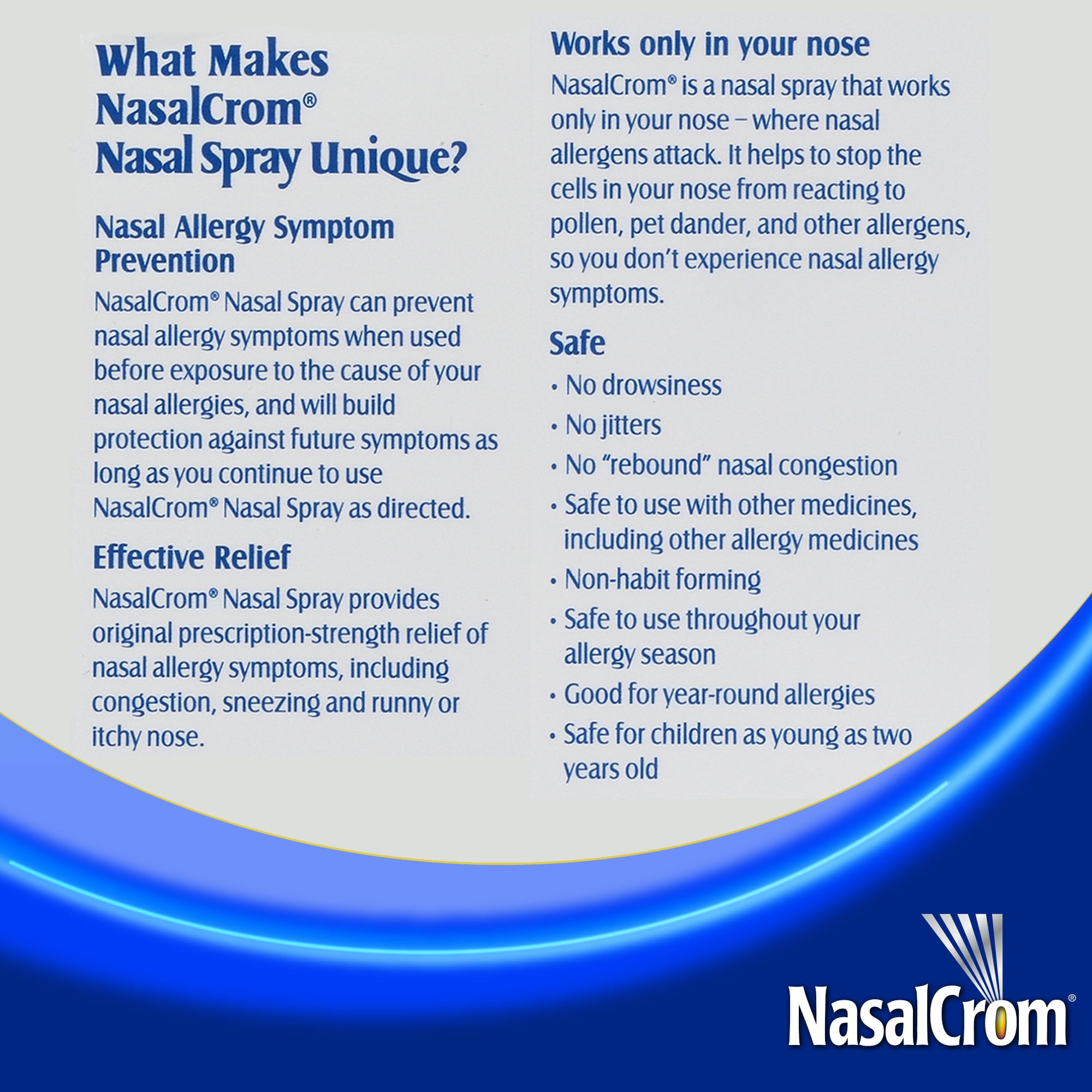 NasalCrom Nasal Spray Allergy Symptom Controller, 200 Sprays, .88 FL OZ