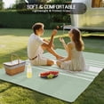 thumbnail image 4 of Sage Green White Stripe Outdoor Rug 6x9 Ft - Reversible Patio Rug Outdoor Camping Rugs, Modern Rustic Vertical Striped Washable Indoor Outdoor Area Rugs, Non-Slip Outdoor Carpet Runner for Deck/Porch, 4 of 8