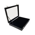 thumbnail image 2 of Vitrina de joyería para collares, organizador de joyas, cajón organizador de collares, caja de exhibición de collares, ganchos múltiples con tapa de PU negro, 2 of 9