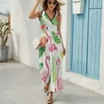 thumbnail image 6 of Flamingo Pattern King Size Sleeveless Dress Dresses Summer Women Dresses Clothing Woman Dresses Dress, 6 of 7