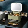 thumbnail image 3 of Cosmetic Storage Box Desktop Makeup Case Dust-Proof Drawer Organizer, 3 of 5