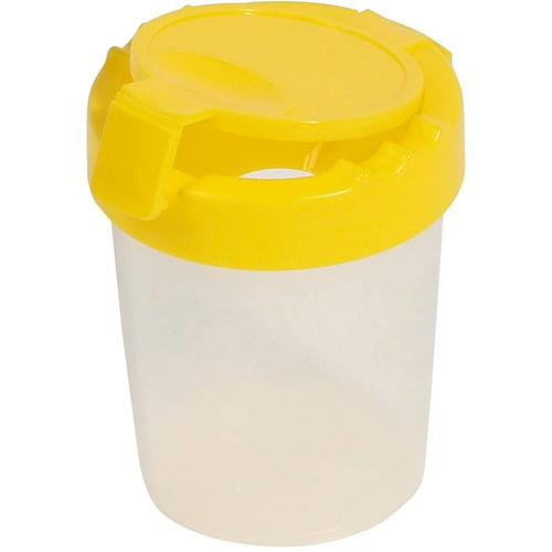 Deflecto Antimicrobial Kids No Spill Paint Cup Yellow - Paint, Brush - 3.93 Deflecto Antimicrobial Kids No Spill Paint Cup Yellow - Paint, Brush - 3.93