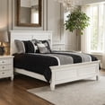 thumbnail image 5 of Benjara Umi Full Size Bed- Classic Panel Design with Molded Details- White Wood, 5 of 7
