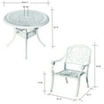 thumbnail image 5 of 5 Pcs Bistro Set Patio Dining Table W/4 Chairs Cast Aluminium, 5 of 5