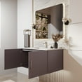 thumbnail image 4 of Geneva 36 in. W Dark Grey Vanity, White Quartz Top, Faucet Set, and 36 in. LED Mirror, 4 of 11
