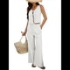 thumbnail image 3 of Conjunto de 2 Piezas para Mujer, Chaleco con Cuello en V y Cintura con Lazo, Pantalones Casuales de Pierna , , Talla M, 3 of 9