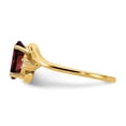 thumbnail image 4 of Primal Gold 14 Karat Yellow Gold 8x6mm Oval Garnet and Diamond Ring, 4 of 7