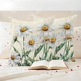 thumbnail image 3 of Vintage Floral Pillow Covers 2 Pack Rustic Spring Daisy Plant Beige Background Pillowcase Waterproof Outdoor Throw Pillow Cover for Patio Garden Square Cushion 16”x16”, 3 of 9