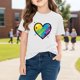 thumbnail image 5 of TaTaai School Season Cute Print Short Sleeve T-Shirt, Valentine's Day Casual Top, Unisex All Season Graphic Tee Gift, 5 of 8