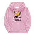 thumbnail image 2 of QITESHIPIN Unisex Kids Football Letter Print Pullover Hoodie Super Bowl Graphic Pocket Casual Sweatshirt Pink,11-12 Years, 2 of 3
