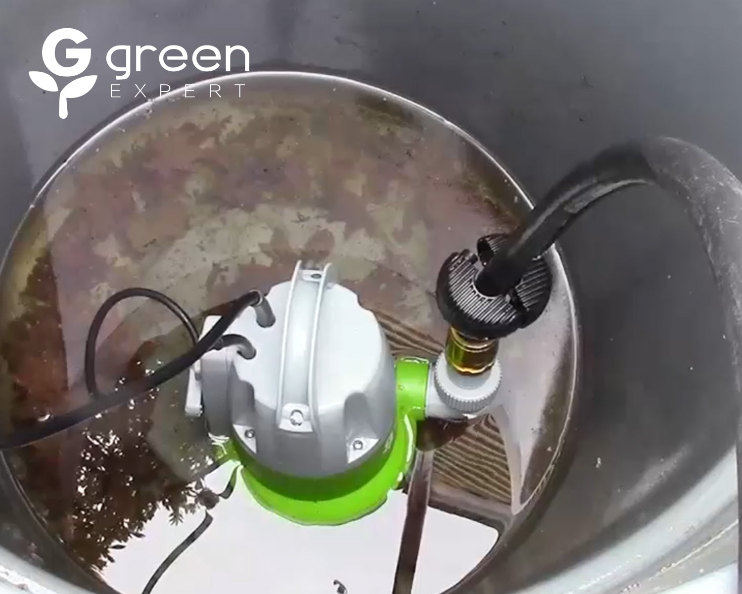 Green Expert 1/3HP Sump Pump Submersible Unique Flow Sensor Switch Last-inch Water Draining Design for Completely Water Removal from Flooded Basement Pools Hot Tub Backyard