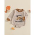 thumbnail image 3 of Suealasg Baby Girls Boys Thanksgiving Romper Long Sleeve Letter Print Bodysuits 3 6 12 18 24 Months Newborn Spring Autumn Jumpsuits Infant Thanksgiving Clothes, 3 of 7