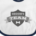 thumbnail image 4 of Inktastic Banner Groom's Team Boys or Girls Baby Bib, 4 of 4