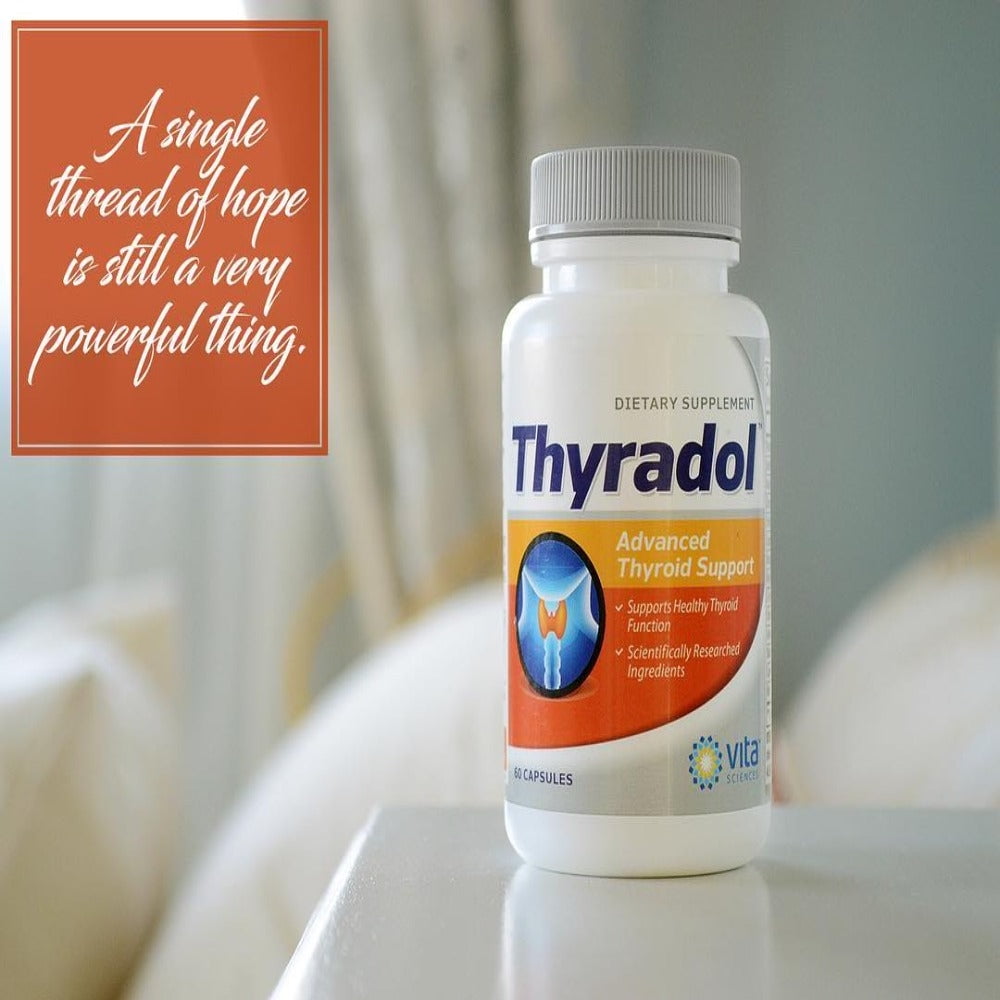 Thyroid Support Supplement Formula with Natural Iodine for Metabolism, Weight Loss, Daily Energy and Clarity of Mind. Thyradol with Natural Ingredients- Soy and Gluten Free | 60 ct.