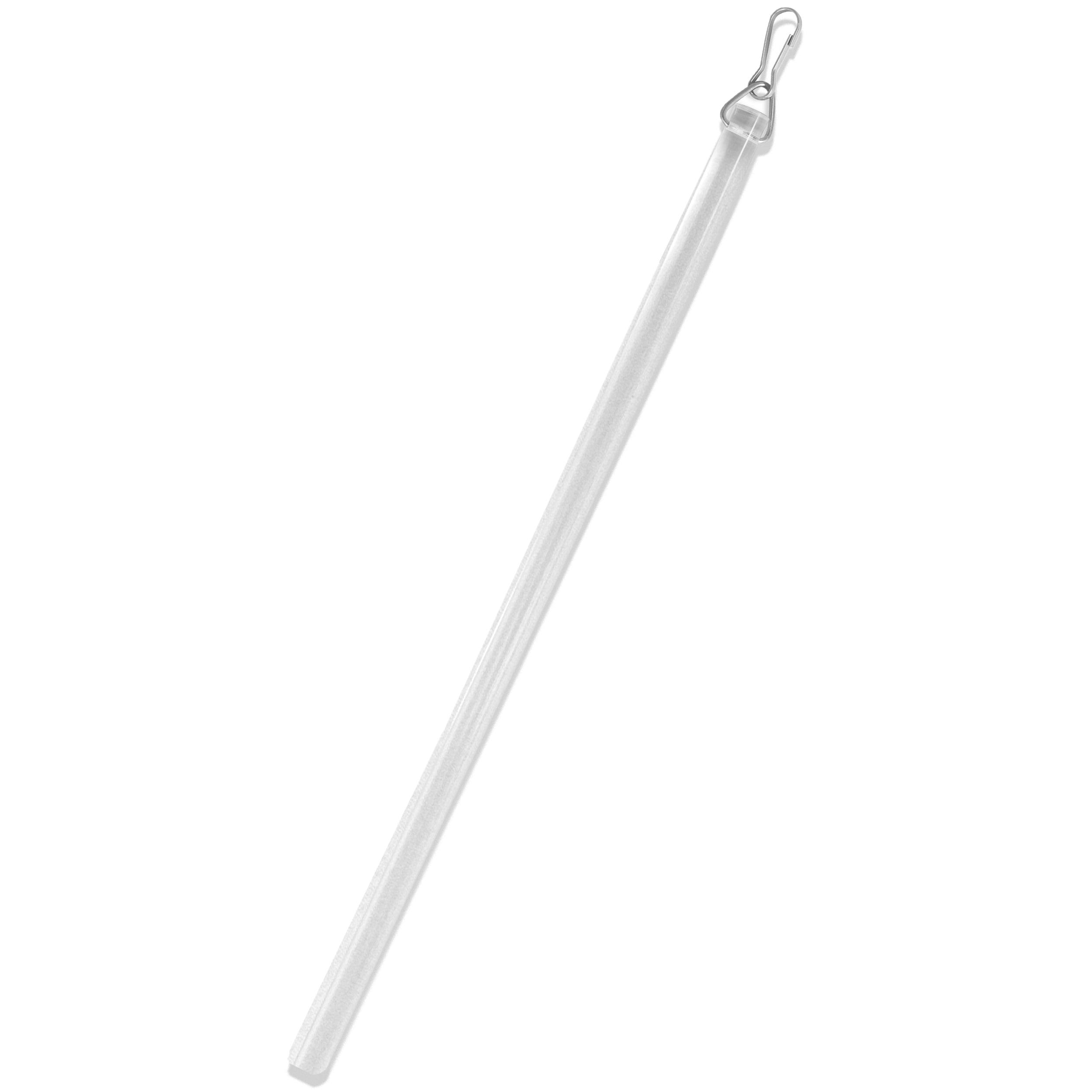 1/2" Smooth Clear PVC Baton with Metal Snap - 48 inch
