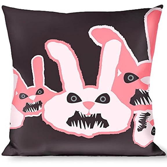 Buckle-Down Throw Pillow - Angry Bunnies Gray Pinks
