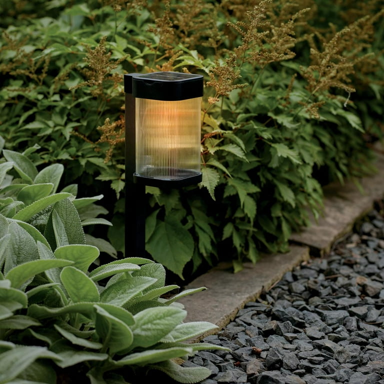 Severus Black Finish Indirect War White LED Outdoor Landscape Guide