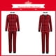 thumbnail image 4 of Nueva ropa de pijama familiar a juego con estampado de cuadros escoceses, ropa cómoda a juego para toda la familia, 4 of 5