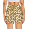 thumbnail image 4 of Xecao's Gold Drops for a double-layer running short for women, perfect for gym, tennis, and more, featuring a convenient pocket., 4 of 9